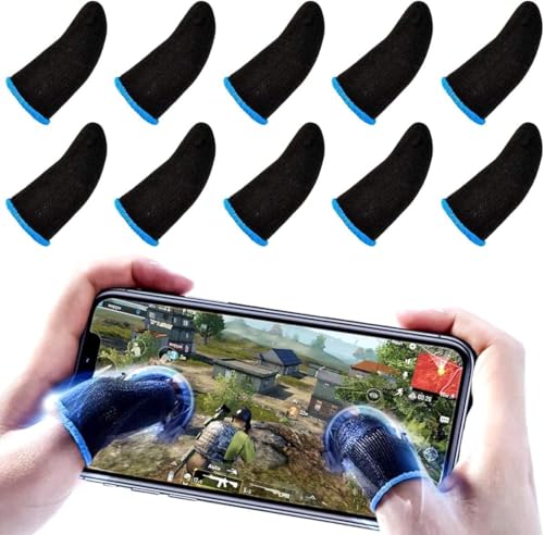 Cerlink Mobile Gaming Finger Sleeves Pubg Thumb Gloves Anti-Slip Sweat-Proof Profession…
