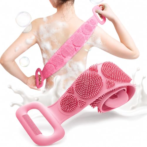 ANTIL'S Silicone Body Back Scrubber, Double-Sided Exfoliating Bath Brush | Deep Cleansi…