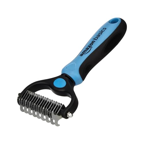 Amazon Basics, Deshedding Tool with Rake for Pet Dog Grooming | Dematting Tool | Remove…