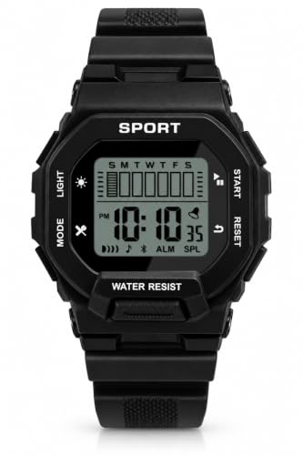 Matrix Sportz Digital Silicone Strap Watch for Boys & Girls (Black)