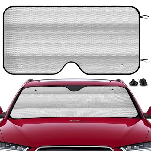 Pivalo Car Windshield Sunshade Cover Foldable Reflective Aluminium Foil Sun Blocker UV…
