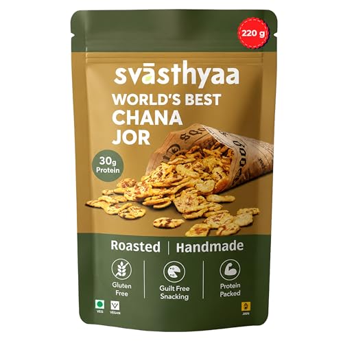 Svasthyaa Roasted Chana Jor Garam Healthy Indian Snack for Kids & Adults | Crispy Chann…