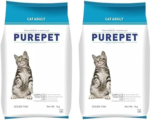 Purepet Ocean Fish Adult Dry Cat Food, 1 kg (Pack of 2)