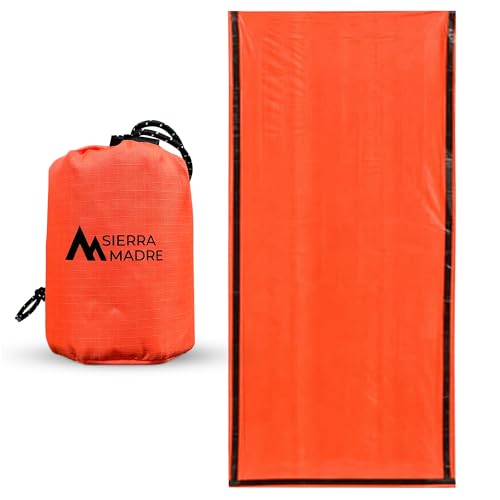 Sierra Madre Emergency Sleeping Bag – Ultralight, Waterproof Mylar Thermal Bivy Sack Te…