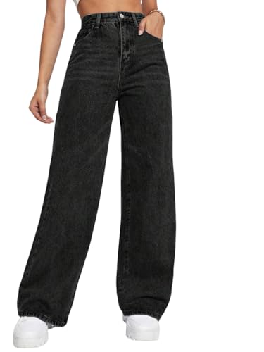 TAGAS Women's High Waisted Wide Leg Jeans – Baggy Denim Pants, Loose Fit Casual Straigh…
