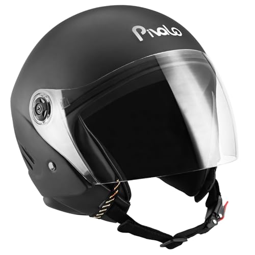 Pivalo X-Pearl 580MM Half Face Helmet with Outer Clear Visor Matt Finish Scratch Resist…