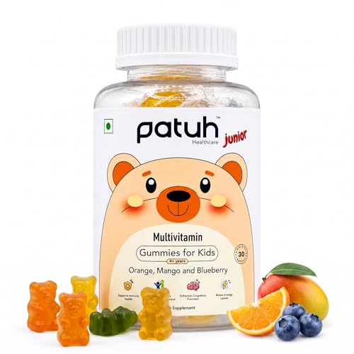 Patuh Healthcare Junior Multivitamin Gummies for Kids (4+ Years), Supports Growth, Immu…