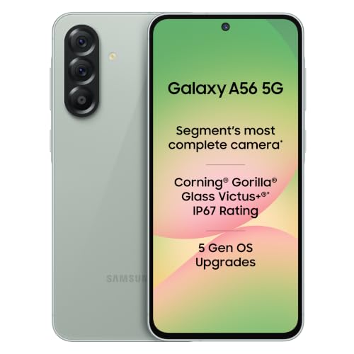 Samsung Galaxy A56 5G Mobile (Awesome Olive, 8GB, 128GB) | Segment Most Complete Triple…