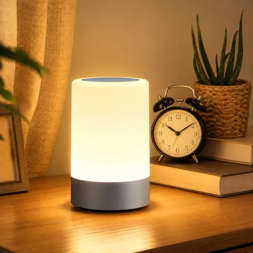 One94Store Touch Control LED Table Lamp – USB Rechargeable, Touch Control Night Light w…