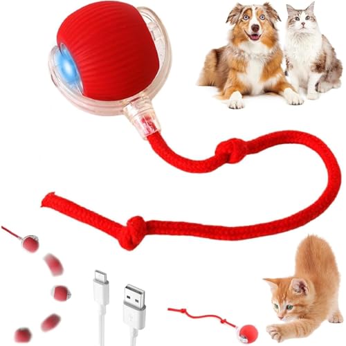 YellowCult Interactive Cat Toys Ball – Smart Rolling LED Ball, Automatic & USB Recharge…
