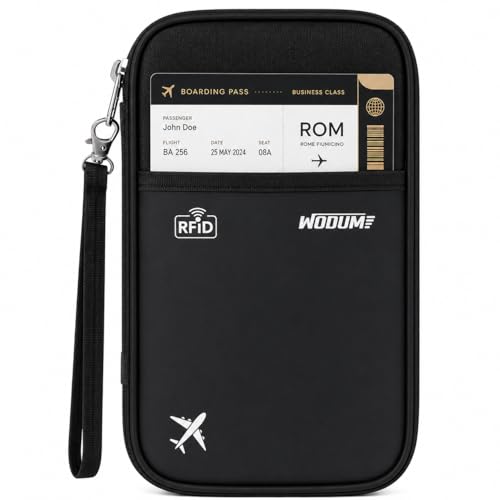 Wooum Passport Bag for Women & Men Passport Wallet with Boarding Pass Bag Travel Docume…
