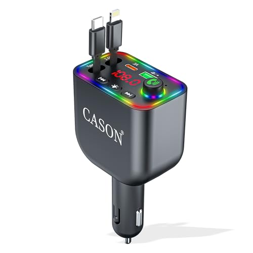 Cason Car Bluetooth FM Transmitter/Receiver, Radio Bluetooth Adapter for Car with 5V/3.…