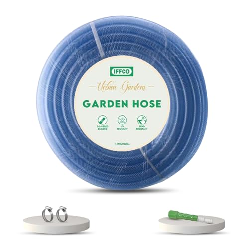 IFFCO URBAN GARDENS - Hose Pipe 10 Meter - 3-Layered Braided, UV Protective Garden Hose…
