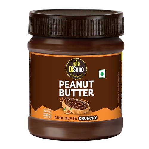 DiSano Chocolate Peanut Butter Crunchy, 350g, 23g Protein & 6.4g Dietary Fibre, Tasty &…