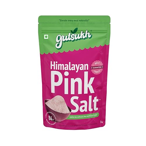 Gutsukh Himalayan Pink Salt (1 kg) | Sendha Namak | Rock Salt | 84+ Minerals | 100% Nat…