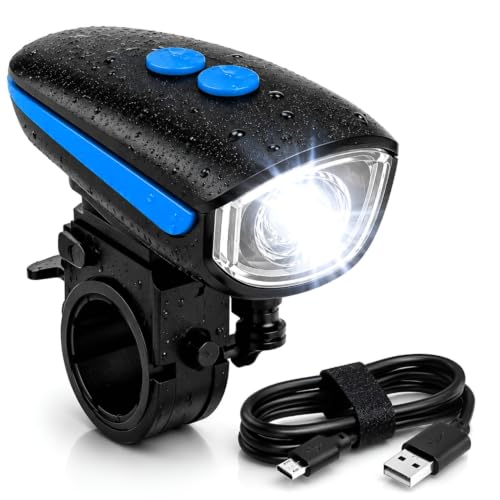 PulGos Cycle Lights for Bicycle with Horn | Powerful Waterproof LED Rechargeable Front…