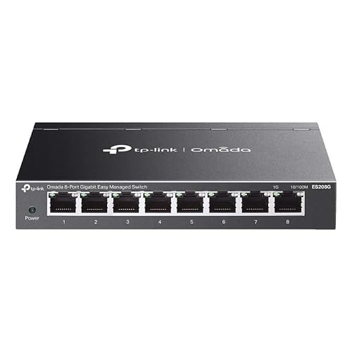 TP-Link ES208G 8 Port Gigabit Network Switch, Omada Ethernet Switch, Ethernet Splitter,…