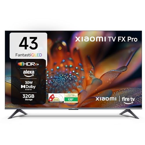 Xiaomi (108 cm) 43 inch FX Pro 4K QLED Smart | HDR10+ | 30W Box Speakers | Filmmaker Mo…