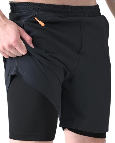 Flapfit Gym Shorts for Men Workout Running Sports Shorts for Man Dark Grey