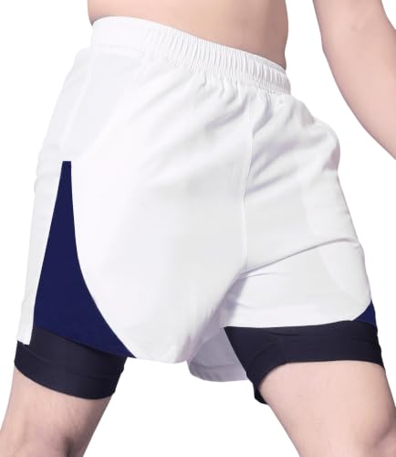 RynoGear Men's 2 in 1 Quick Dry Shorts with Liner and Towel Loop Gym & Running Shorts f…