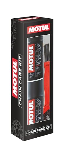 Motul Chain Care Kit for Bikes | C1 Chain Cleaner 150 ml + C2 Chain Lube 150 ml + Clean…