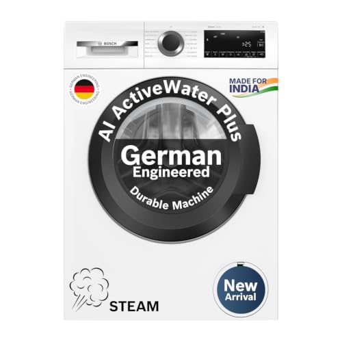 Bosch 8 kg 5 Star Front Load Fully-Automatic Washing Machine, AI ActiveWater, 15 Wash P…
