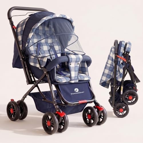 StarAndDaisy Stroller for Baby Boy & Girl 0 to 3 Years, Foldable Stroller, Compact Pram…
