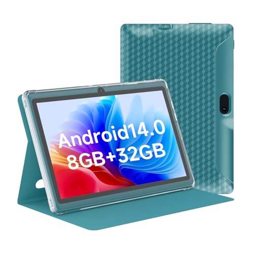 HOTTABLET Tablet 7 Inch Android 14.0 with Protective Case, 8GB (4+4GB Expand) RAM+ 32GB…