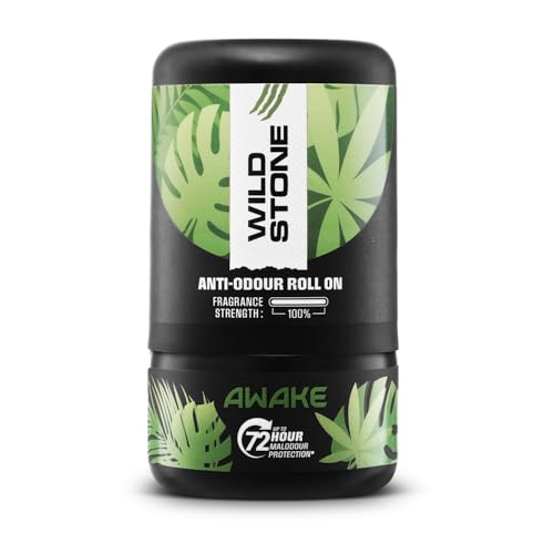 Wild Stone Awake Anti-Odour Roll On For Men, 50ml | Up to 72-Hour Odour Control | Enric…