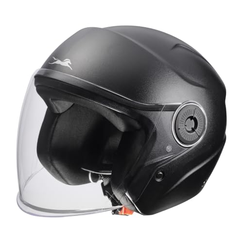 TVS ACE ISI Certified Open face Unisex Helmet with Full Coverage Visor Available in 8 C…