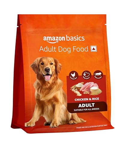 Amazon Basics Dry Dog Food | 1 Kg Trial Pack| Chicken & Rice | with Real Chicken Meat |…
