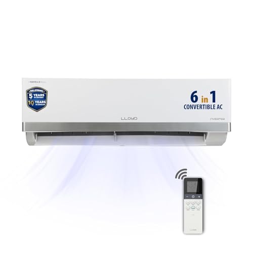 Lloyd 1.5 Ton 3 Star Inverter Split AC (6 in 1 Convertible, Cools Up To 52°C, Clean Fil…