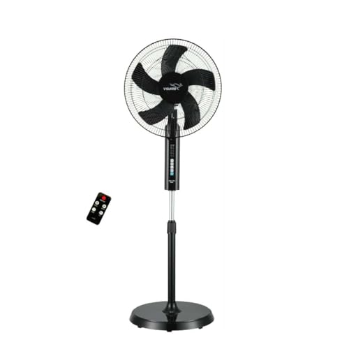 V-Guard Esfera Plus 5-Blade 400 mm BLDC Pedestal Fan|Remote Control|Black