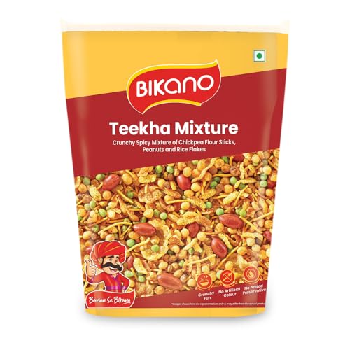 Bikano Teekha Mixture | Spicy Indian Namkeen Snack | Crunchy Mix with Peanuts, Corn Fla…
