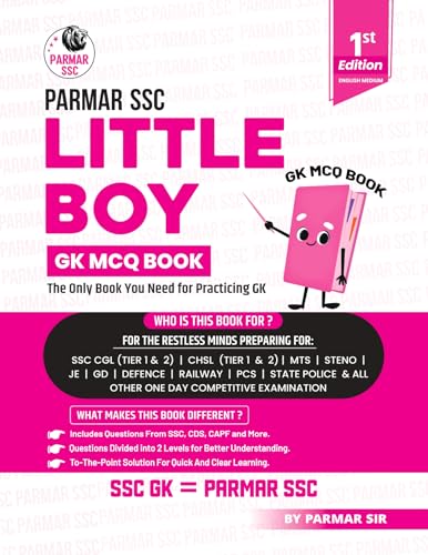 Parmar SSC Little Boy | GK MCQ Book For Practicing GK | English Medium | 1st Edition, 2…