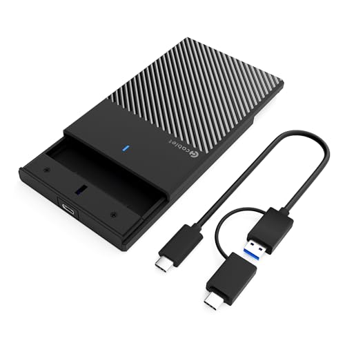 Cablet 2.5 Inch SATA Type C 3.1 HDD/SSD 6GBPS Speed Portable External Enclosure, 7mm an…