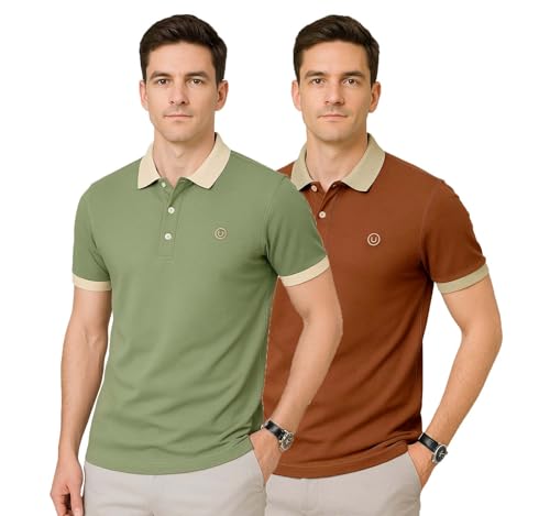 Lymio Polo T Shirt for Men || Men Casual T-Shirt || Polo Available in Combo Pack of 2 (…