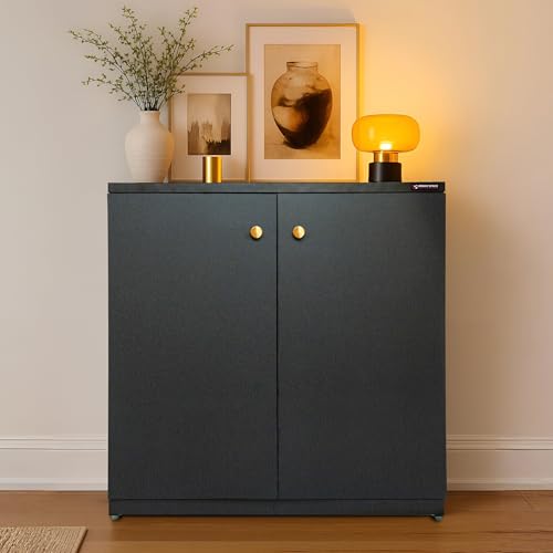 Urbanovia Wooden Shoe Rack with Doors | Closed Shoe Cabinet for Entryway, Living Room &…