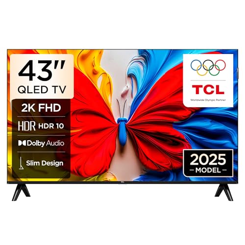TCL 43S5K Television 43 Inch Smart TV QLED HDR 10 Google TV, Dolby Audio, Game Mode, Mu…
