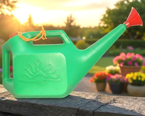 BENAVJI Watering Can Plastic Green Water Can with Sprayer for Plants Garden Indoor Outd…