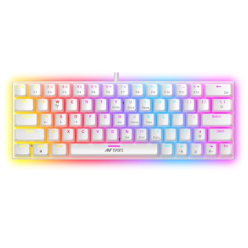 Ant Esports MK1200 Mini 60% Wired Mechanical Gaming Keyboard – Red Switch, Rainbow Back…