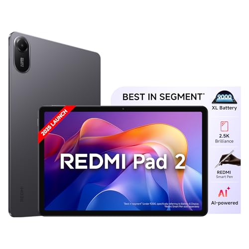 Redmi Pad 2, 11-inch (27.94 CM CM), LCD Display - 2.5K Sharp & Clear, 4GB RAM, 128GB RO…