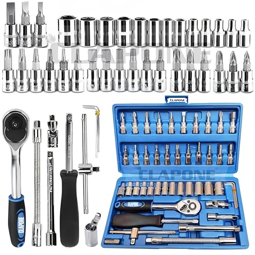 CLAPONE Tool Kit Socket Ratchet Wrench Set Socket Wrench/Screwdriver Set/Socket Screwdr…