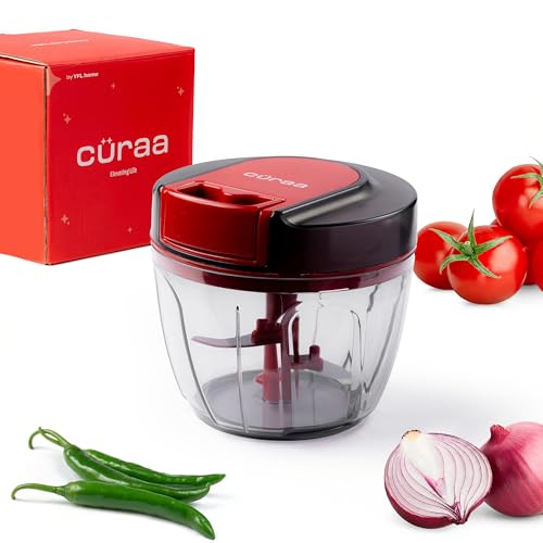 CÜRAA Manual Vegetable Chopper for Kitchen | ChopLab Lite By Chef Sanjyot Keer | Mini C…
