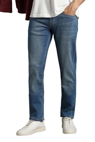 Louis Philippe Men Blue Mid Slim Fit Jeans