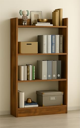 Enigmatic Woodworks Wooden Large Open Bookshelf Multipurpose for Home Rack Showcase Org…