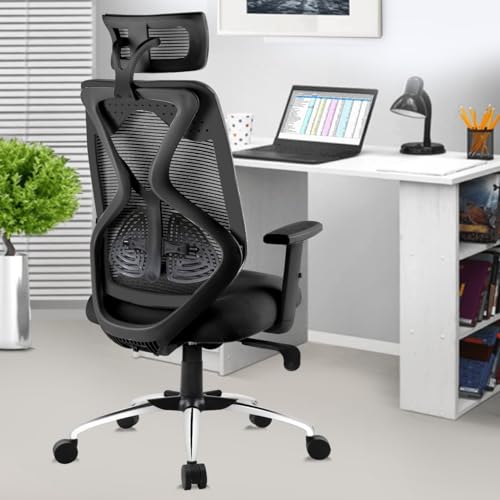 ASTRIDE Ergofit Ergonomic Office Chair for Home | 3-Years Warranty | 2D Headrest, Adjus…