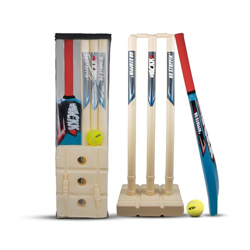 WHACKK Junior Cricket Kit Size 5 Ivory Blue | Complete Cricket Set for Kids Age 8-11 |…