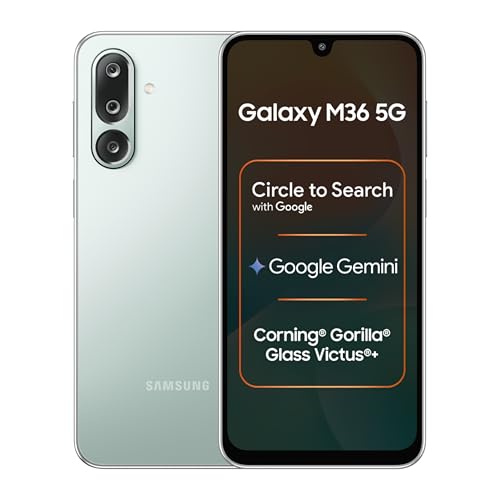 Samsung Galaxy M36 5G Mobile (Serene Green, 8GB RAM, 128GB Storage) | Google Gemini| Go…