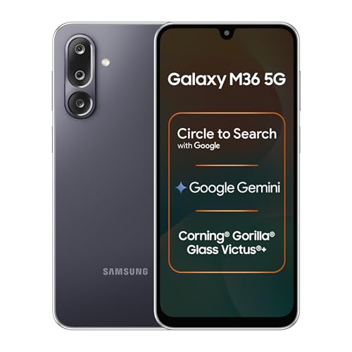 Samsung Galaxy M36 5G Mobile (Velvet Black, 6GB RAM, 128GB Storage) | Google Gemini| Go…